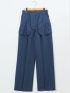 ストレッチ ワンタック ワイドパンツ
