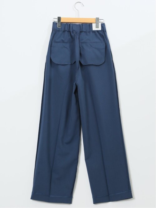 ストレッチ ワンタック ワイドパンツ
