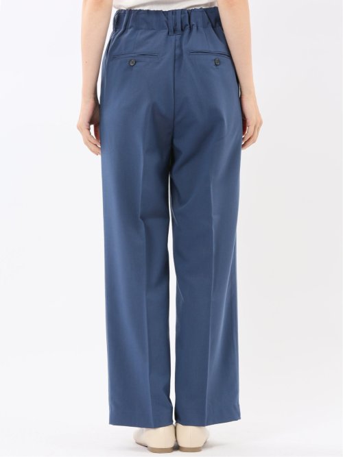 ストレッチ ワンタック ワイドパンツ