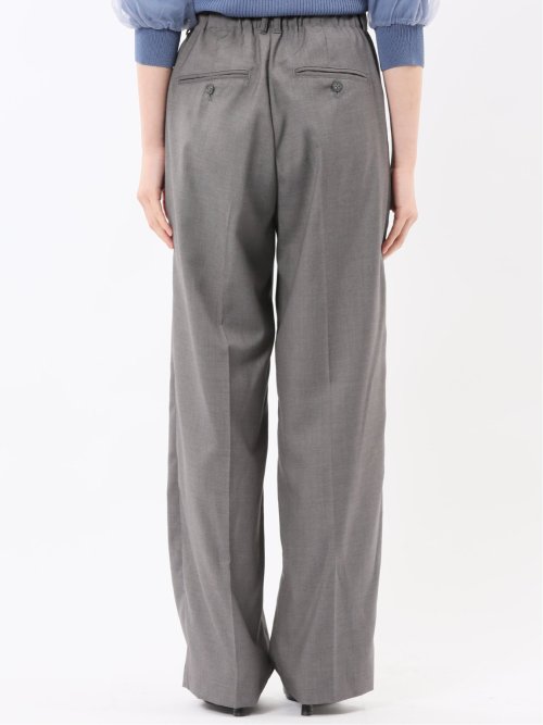 ストレッチ ワンタック ワイドパンツ