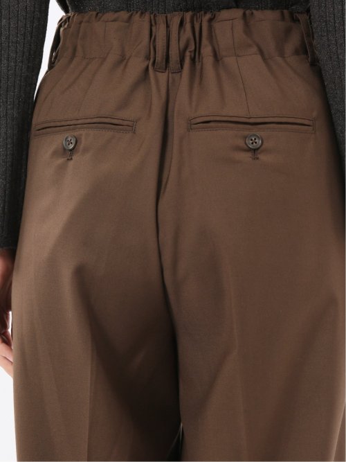 ストレッチ ワンタック ワイドパンツ