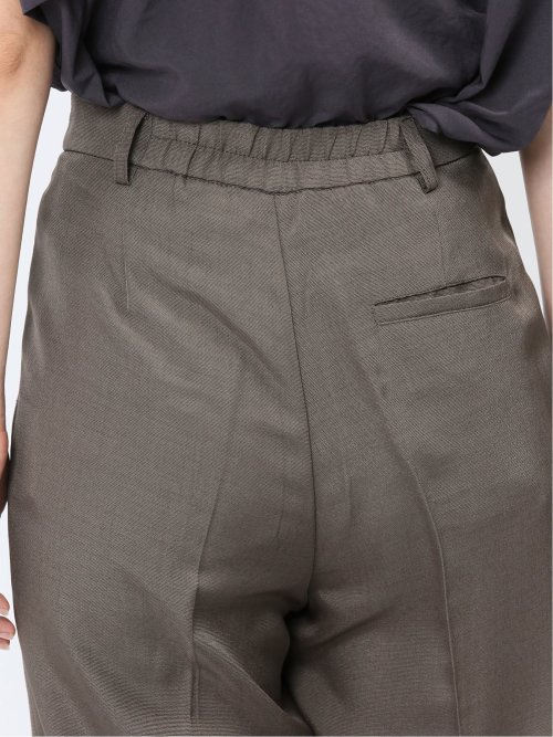 ハンチ/HUNCH リネンライク タックストレートパンツ