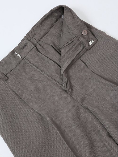 ハンチ/HUNCH リネンライク タックストレートパンツ