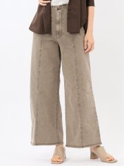 ハンチ/HUNCH ストレッチ ハイウエスト ワイドデニム