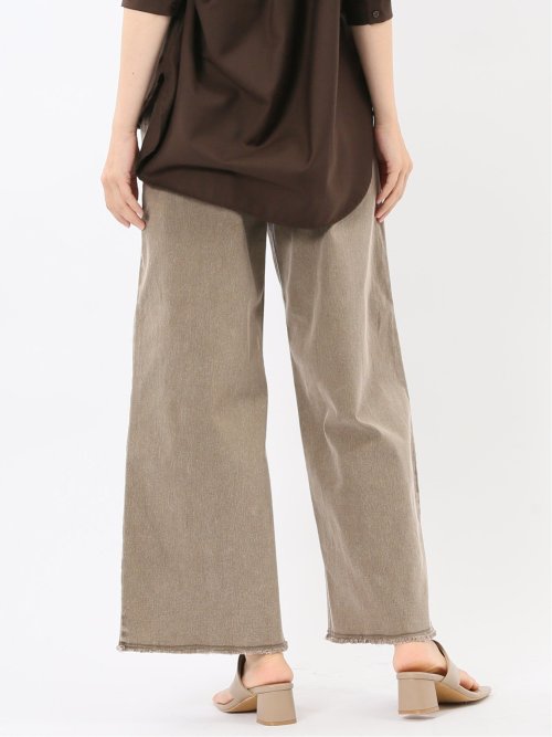 ハンチ/HUNCH ストレッチ ハイウエスト ワイドデニム