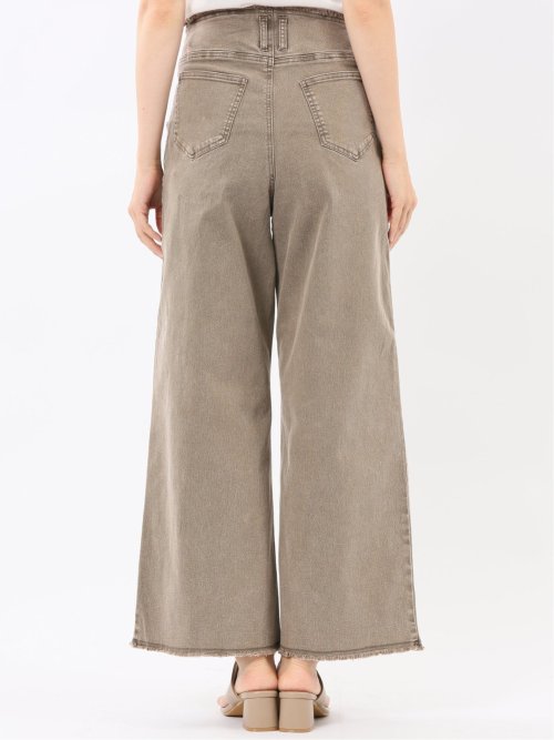 ハンチ/HUNCH ストレッチ ハイウエスト ワイドデニム