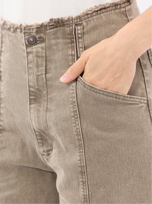 ハンチ/HUNCH ストレッチ ハイウエスト ワイドデニム