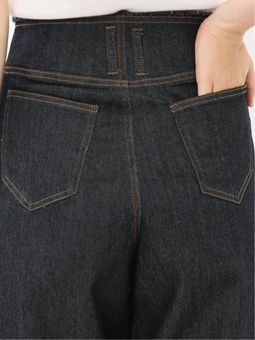 ハンチ/HUNCH ストレッチ ハイウエスト ワイドデニム