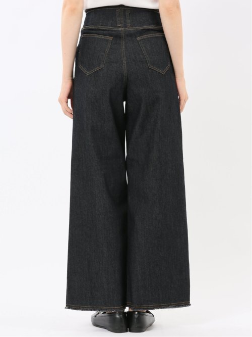 ハンチ/HUNCH ストレッチ ハイウエスト ワイドデニム