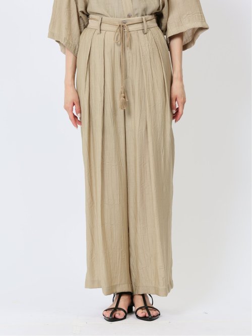 ハンチ/HUNCH COOL TOUCH タックストレートパンツ