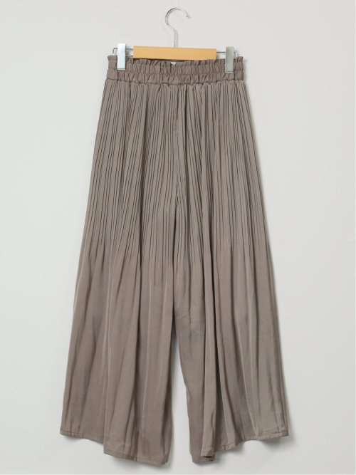 チャームベリーチック/CHRM BERRY TIC サテン 消しプリーツ ワイドパンツ