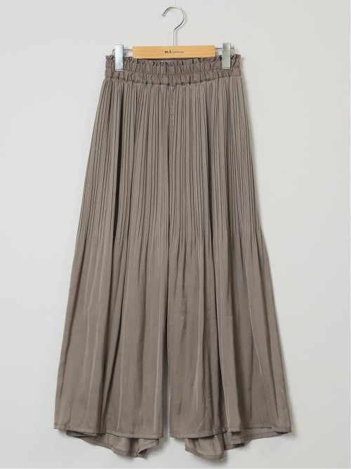 チャームベリーチック/CHRM BERRY TIC サテン 消しプリーツ ワイドパンツ