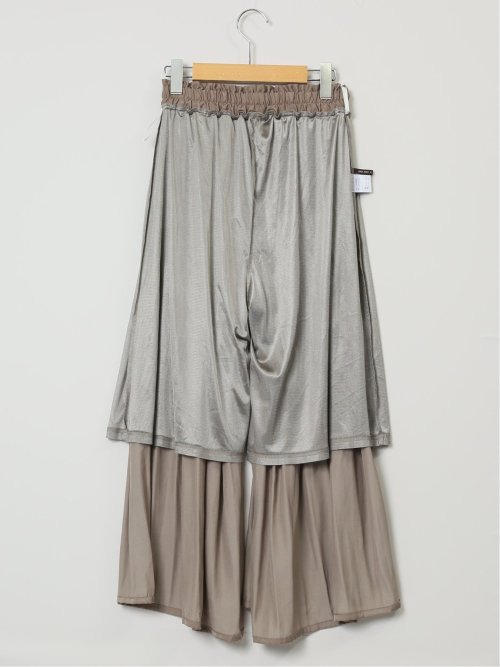 チャームベリーチック/CHRM BERRY TIC サテン 消しプリーツ ワイドパンツ