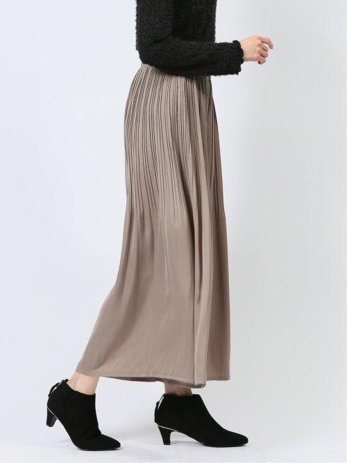 チャームベリーチック/CHRM BERRY TIC サテン 消しプリーツ ワイドパンツ