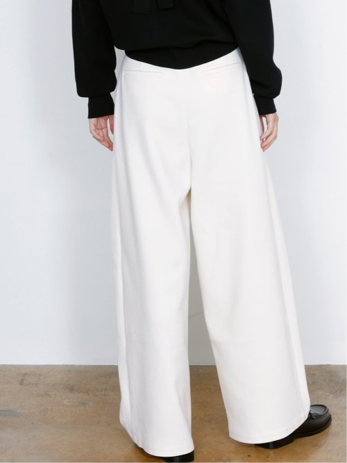 ドロー/DRAW ベルト付 ストレッチ ハイウエストパンツ