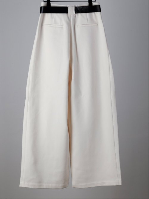 ドロー/DRAW ベルト付 ストレッチ ハイウエストパンツ