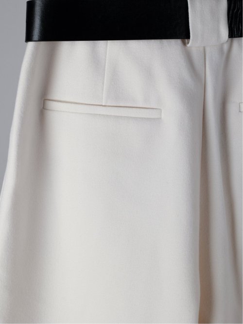 ドロー/DRAW ベルト付 ストレッチ ハイウエストパンツ