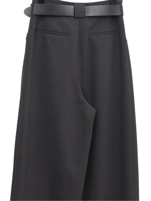 ドロー/DRAW ベルト付 ストレッチ ハイウエストパンツ