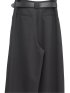 ドロー/DRAW ベルト付 ストレッチ ハイウエストパンツ