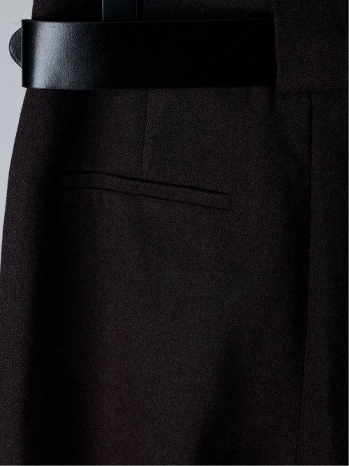 ドロー/DRAW ベルト付 ストレッチ ハイウエストパンツ