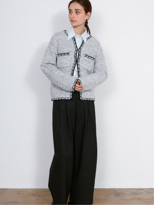 ドロー/DRAW ベルト付 ストレッチ ハイウエストパンツ