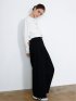 Belted High-Waist Tuck Pocket Pants / 2タック ハイウエスト タックポケット ベルト付きパンツ