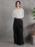Belted High-Waist Tuck Pocket Pants / 2タック ハイウエスト タックポケット ベルト付きパンツ