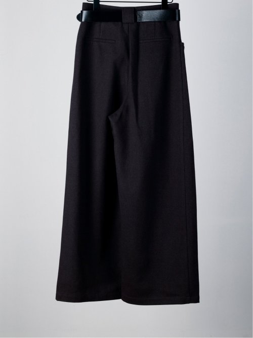 ドロー/DRAW ベルト付 ストレッチ ハイウエストパンツ