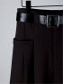 Belted High-Waist Tuck Pocket Pants / 2タック ハイウエスト タックポケット ベルト付きパンツ