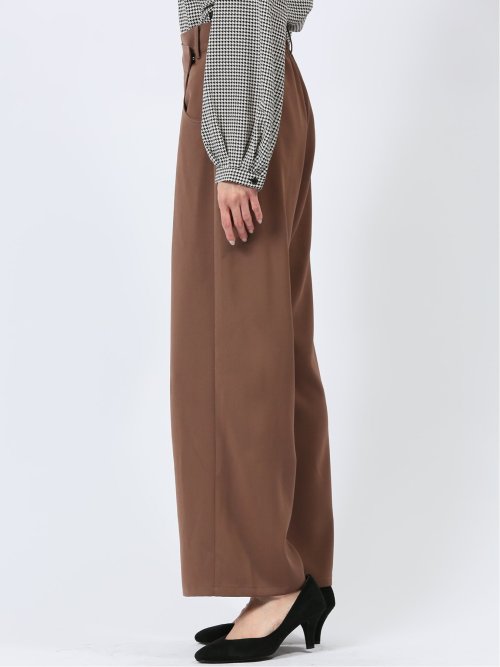 アシメラップ風 ワイドパンツ