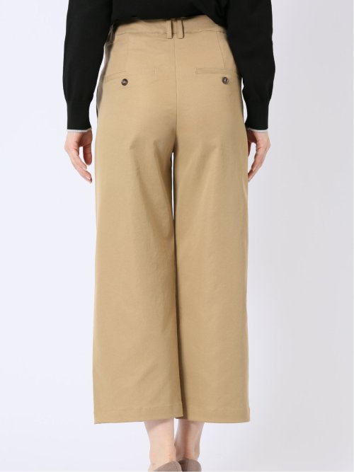 ストレッチ ワイド テーパードパンツ