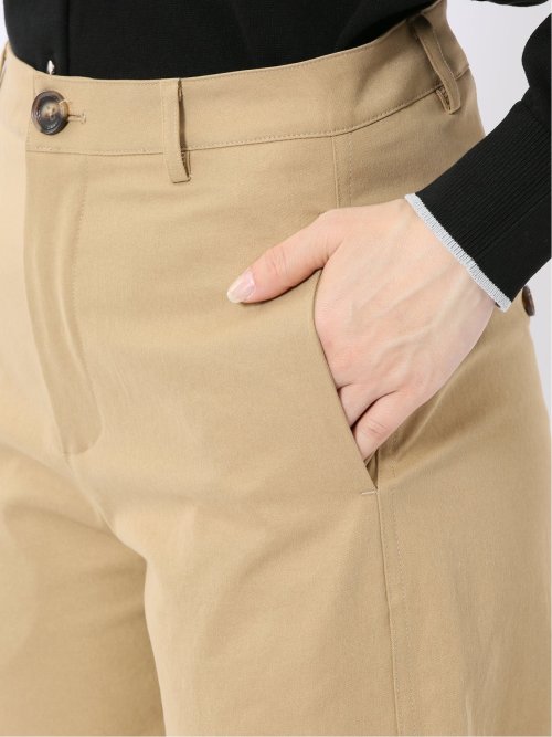 ストレッチ ワイド テーパードパンツ