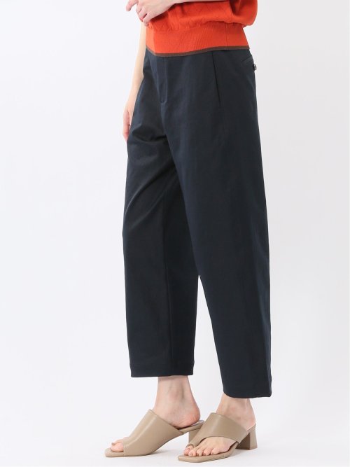 ストレッチ ワイド テーパードパンツ