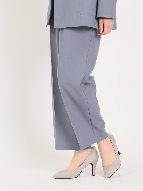 麻調合繊 プルオンワイドパンツ(セットアップ可能)