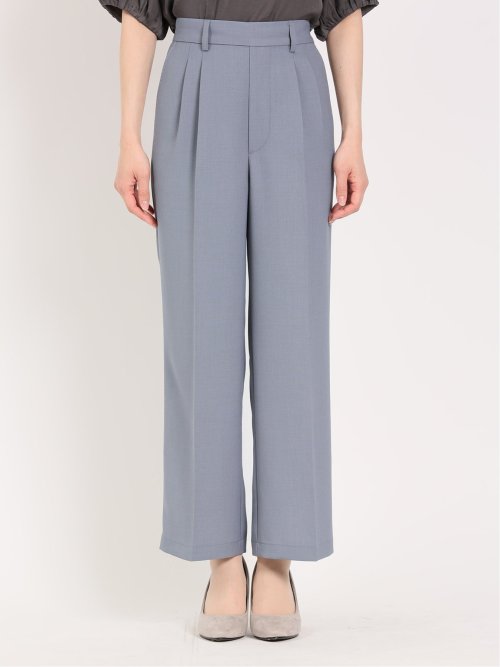 麻調合繊 プルオンワイドパンツ(セットアップ可能)