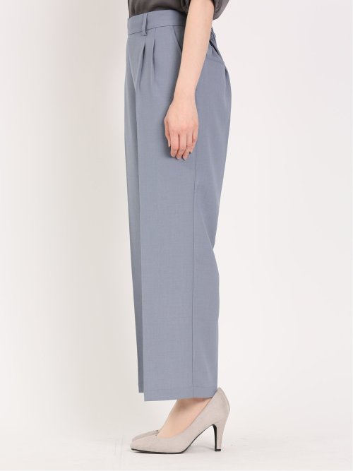 麻調合繊 プルオンワイドパンツ(セットアップ可能)