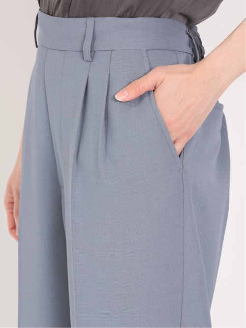 麻調合繊 プルオンワイドパンツ(セットアップ可能)