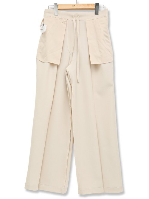 麻調合繊 プルオンワイドパンツ(セットアップ可能)