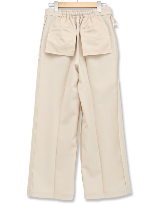 麻調合繊 プルオンワイドパンツ(セットアップ可能)