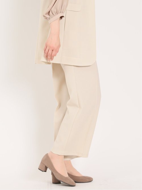 麻調合繊 プルオンワイドパンツ(セットアップ可能)