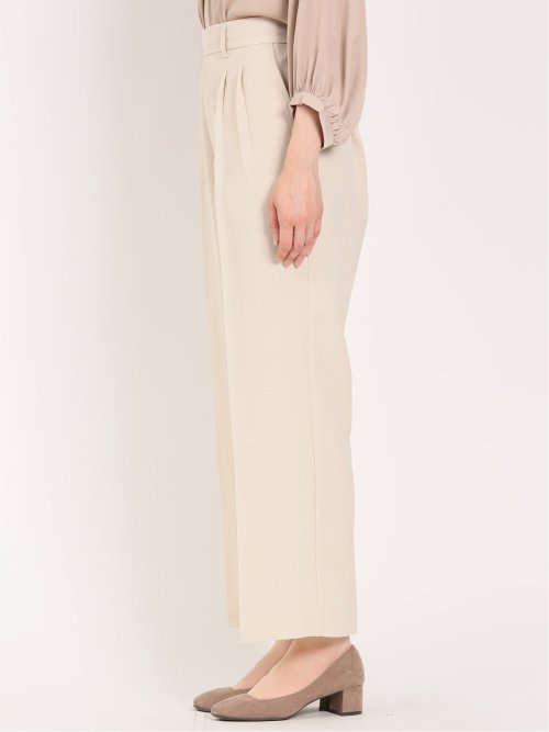 麻調合繊 プルオンワイドパンツ(セットアップ可能)