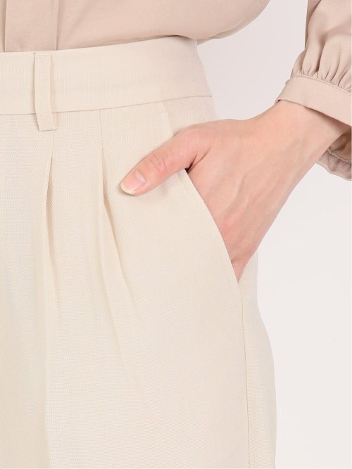 麻調合繊 プルオンワイドパンツ(セットアップ可能)