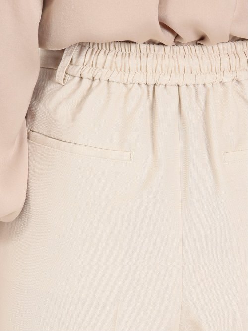 麻調合繊 プルオンワイドパンツ(セットアップ可能)