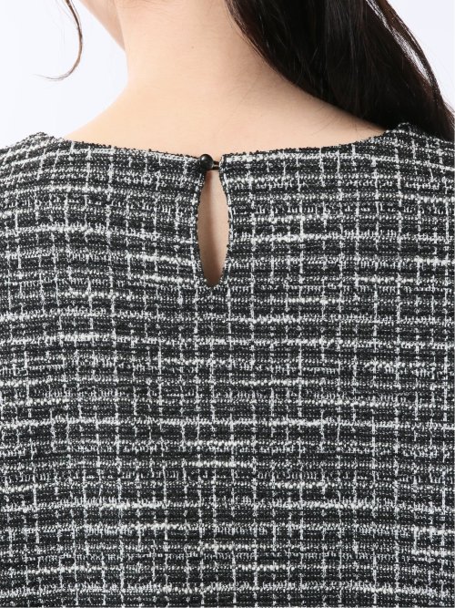 カットツイード レイヤード風プルオーバー