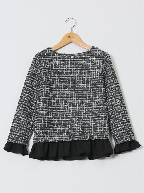 カットツイード レイヤード風プルオーバー