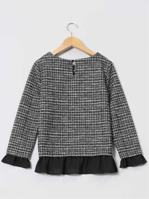 カットツイード レイヤード風プルオーバー