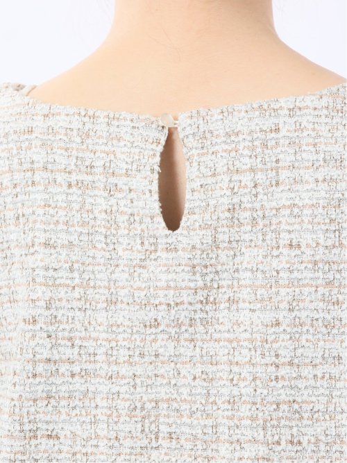 カットツイード レイヤード風プルオーバー