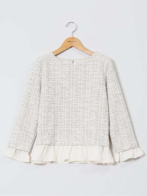 カットツイード レイヤード風プルオーバー