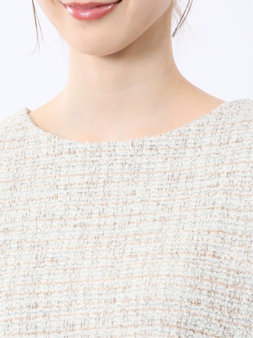 カットツイード レイヤード風プルオーバー