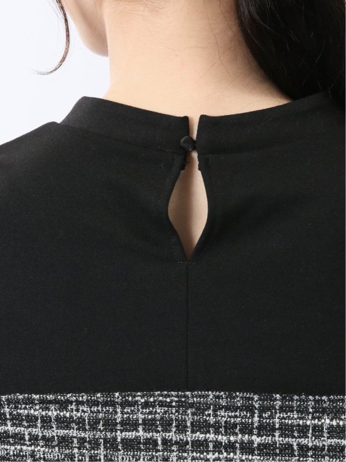 カットツイード 切り替えプルオーバー